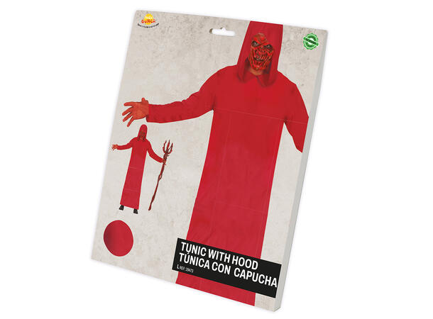 Døden - Tunika m/Hette - Rød 1 Kostyme til voksen - Str 52-54 (L) 