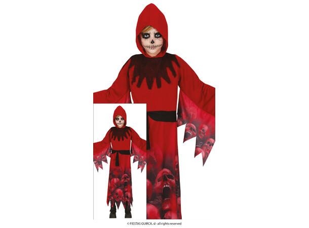 Døden i rød tunika - Unisex 1 Kostyme til barn - 7-9 år (133 cm) 