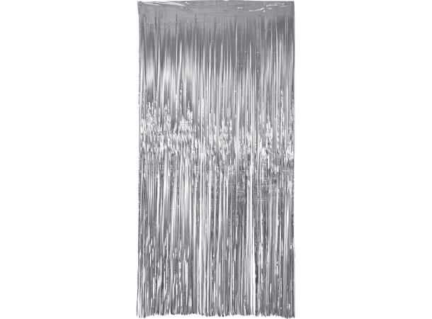 Dørgardin - Frynset - Laser Beam Sølv 1 Folie dørgardin - 2x1m