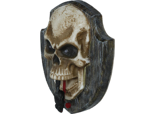 Dørklokke - Hodeskalle Dørklokke m/Lyd/lys/bevegelse - 19x15cm 