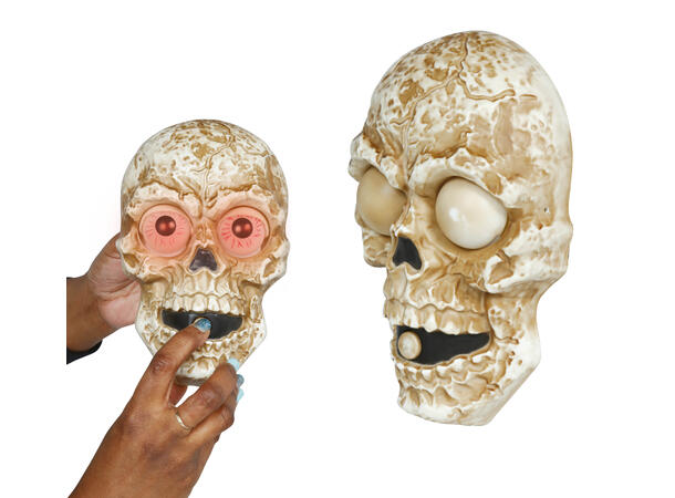 Dørklokke - Hodeskalle Dørklokke m/lyd/lys/bevegelse - 20x12cm 