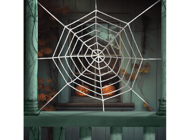 Edderkoppnett - Hvit 1 Eddekoppnett i polyester - 210cm 