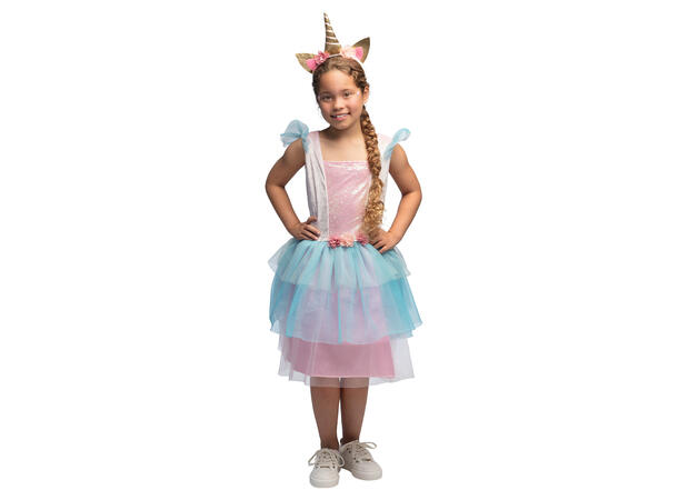 Enhjørningsprinsesse 1 Barnekostyme til jente - Str 3-4år 