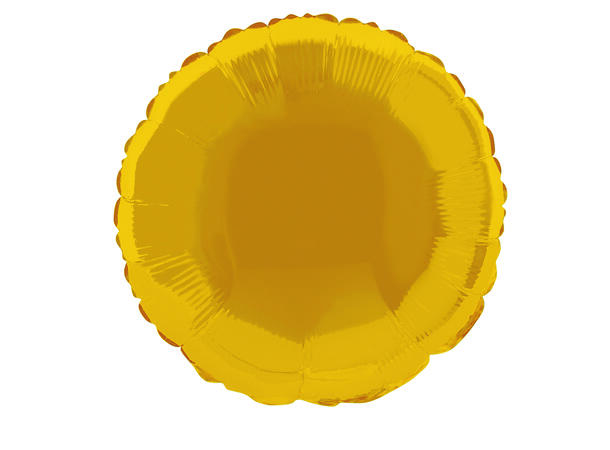 Ensfarget rund - Gull 1 Folieballong - 46cm(18")