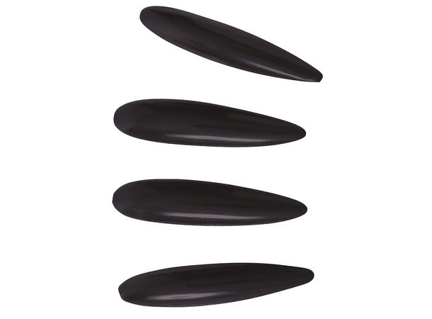 Falske negler - sorte 12 Sorte negler med lim 