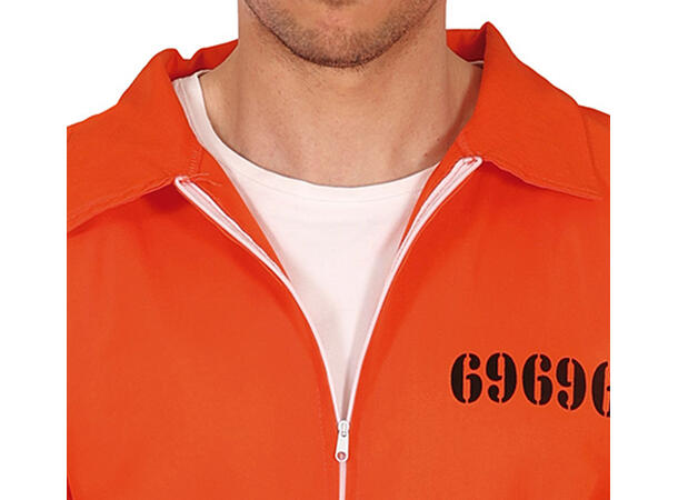 Fangedrakt - Oransje - Onepiece 1 Herrekostyme - str 48-50 (M) 