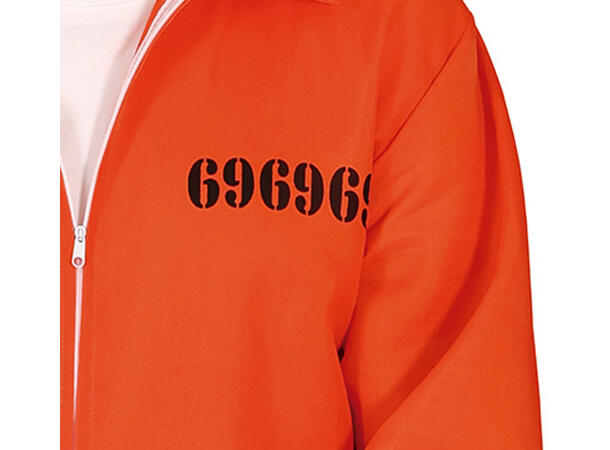 Fangedrakt - Oransje - Onepiece 1 Herrekostyme - str 48-50 (M) 