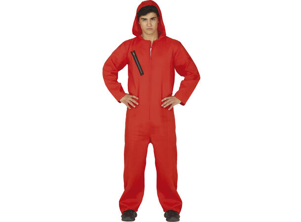 Fangekostyme - Onepiece - Rød 1 Herrekostyme - str 48-50 (M) 