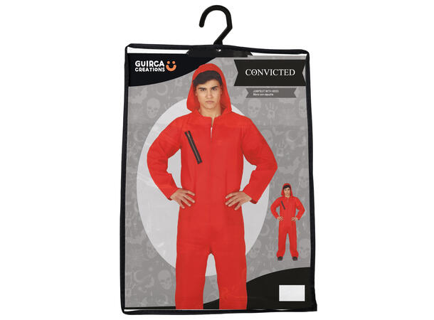 Fangekostyme - Onepiece - Rød 1 Herrekostyme - str 48-50 (M) 