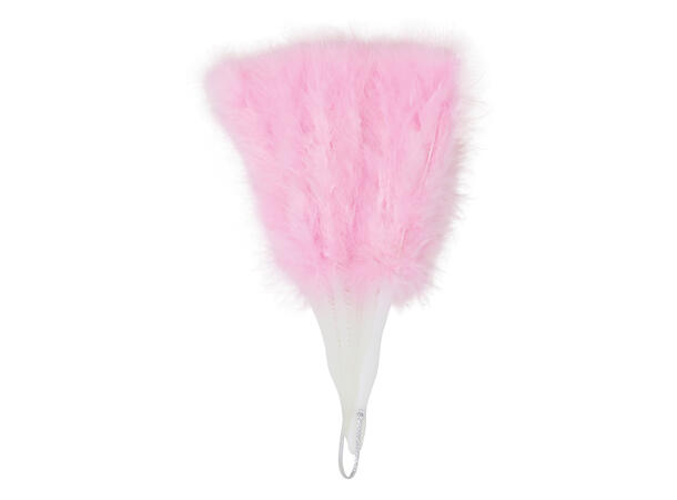 Fjærvifte - Rosa 1 Vifte med 16 blader i fjær 