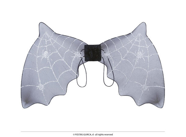 Flaggermusvinger - Spindelvev/edderkopp 1 Par vinger i stoff - 60x35cm 
