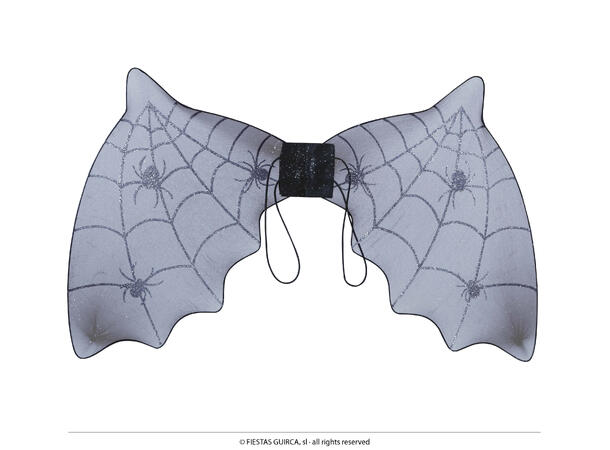 Flaggermusvinger - Spindelvev/edderkopp 1 Par vinger i stoff - 60x35cm 