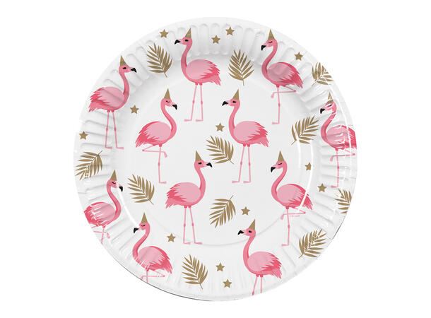 Flamingo 10 Tallerkener i papp - 23cm 