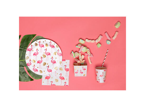 Flamingo 10 Tallerkener i papp - 23cm 