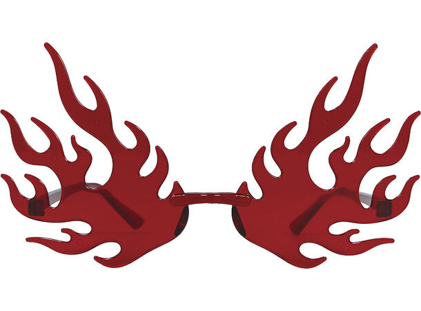 Flammebriller - røde 1 Par briller i plast 