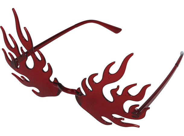 Flammebriller - røde 1 Par briller i plast 