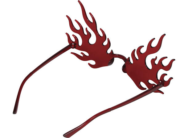 Flammebriller - røde 1 Par briller i plast 