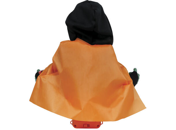 Godteskål med heks - Oransje 1 Bolle m/lyd/lys/begegelse - 30x27cm 