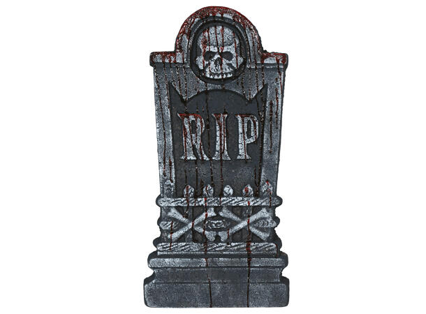 Gravsten m/hodeskalle 1 Gravsten i skum - 42x20cm 