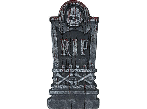 Gravsten m/hodeskalle 1 Gravsten i skum - 42x20cm 