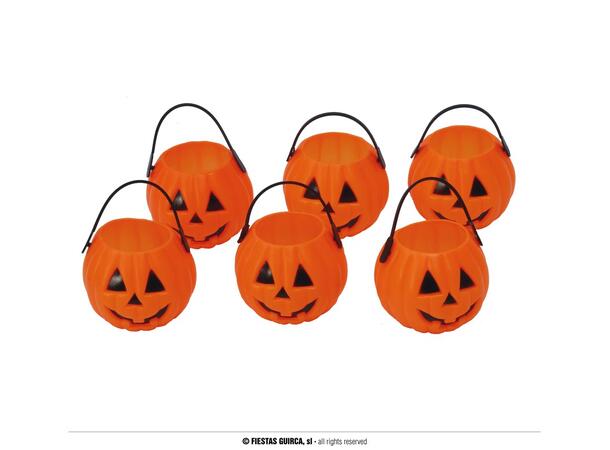 Gresskar i plast - oransje 6 Gresskar i PVC - 7cm 