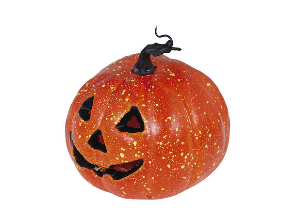 Gresskar lanterne med lys 1 Gresskar i skum - 11cm 