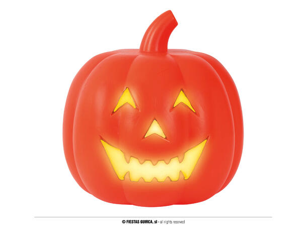 Gresskar m/lyd og lys - oransje 1 Gresskar i PVC - 24cm 