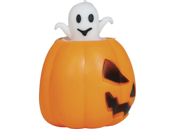 Gresskar med pop-up spøkelse Display med 12 gresskar i PVC- 5cm 