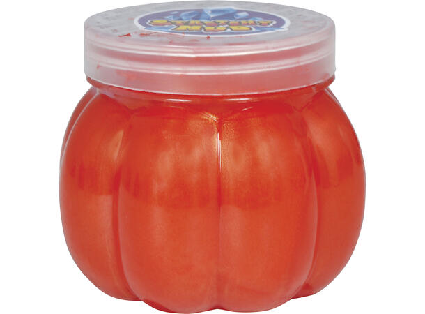 Gresskarkrukker med slim - oransje Display med 12 krukker 