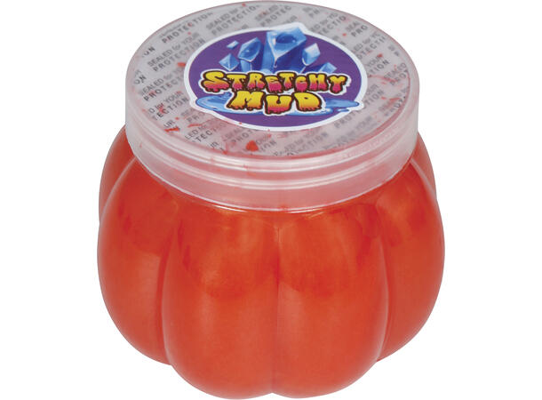 Gresskarkrukker med slim - oransje Display med 12 krukker 