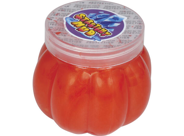 Gresskarkrukker med slim - oransje Display med 12 krukker 