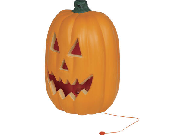 Gresskarlykt med intenst lys - oransje 1 Gresskar i PVC m/lys - 40cm 