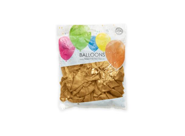 Gummiballonger - Metallic Gold 50 Gummiballonger - 30cm (12") 