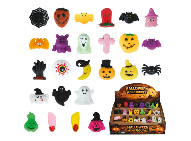 Halloween figurer i gummi - 25 ulike Dispaly med 25 figurer i gummi - 3cm 
