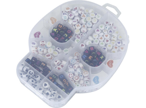 Halloween perler til å lage smykker -DIY 1 Boks med 270 perler i plast 