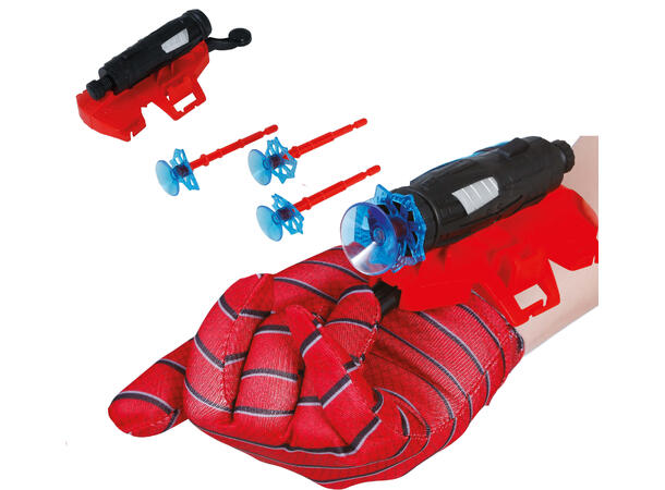 Hanske Spiderman m/pilkaster 1 Hanske til barn m/spesialeffekt 