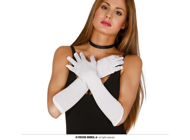 Hansker - Hvite - Lange 1 Par hansker - 42cm 