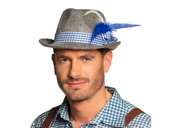 Hatt Oktoberfest - Wiesn - Blå 1 Hatt til voksen - 57cm 