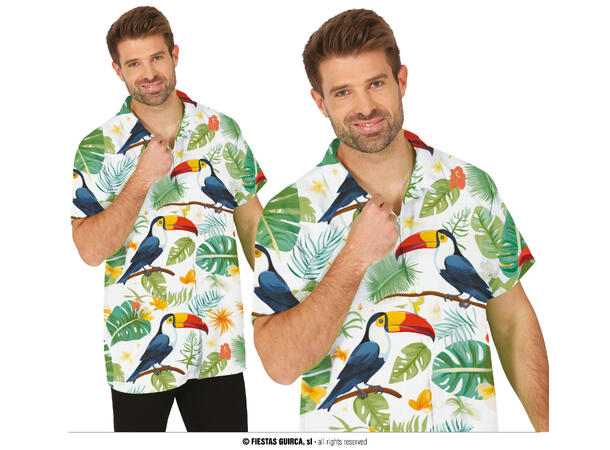Hawaiiskjorte - Toucan 1 Herreskjorte - STR 52-54 (L) 