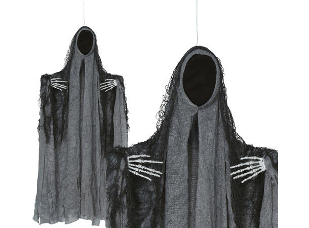 Hengende grått spøkelse m/kappe 1 Hengende figur - 50cm 
