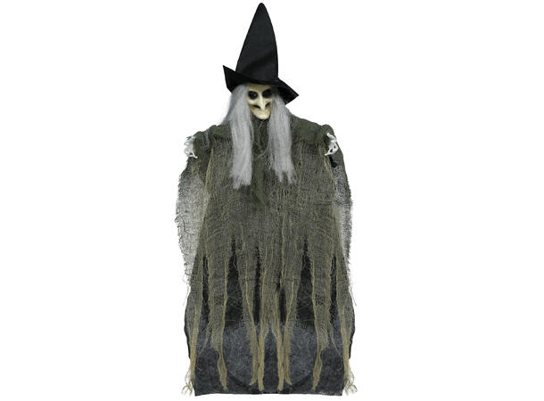 Hengende hekseskjelett m/hår 1 Hengende figur - 40cm 