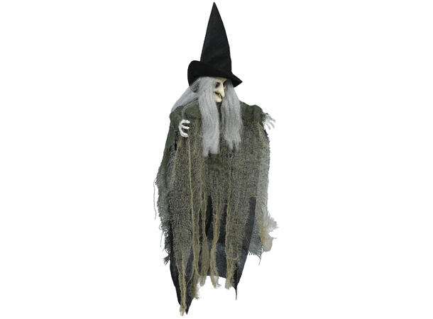 Hengende hekseskjelett m/hår 1 Hengende figur - 40cm 