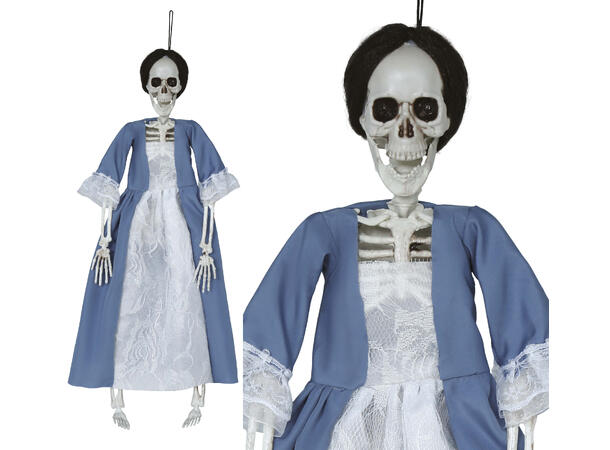 Hengende skjelett m/kjole 1 Hengende figur - 40cm 