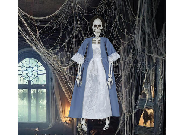 Hengende skjelett m/kjole 1 Hengende figur - 40cm 