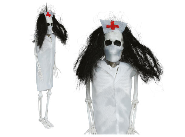 Hengende skjelettsykepleier 1 Hengende figur - 40cm 