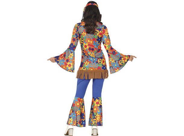 Hippie - Blomster - 3 deler 1 Damekostyme - str 42-44 (L) 