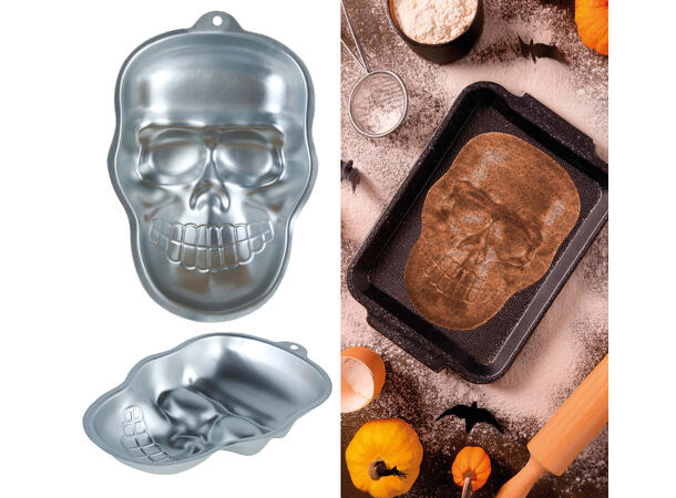 Hodeskalle - Kakeform 1 Kakeform i aluminium  - 27x18cm 