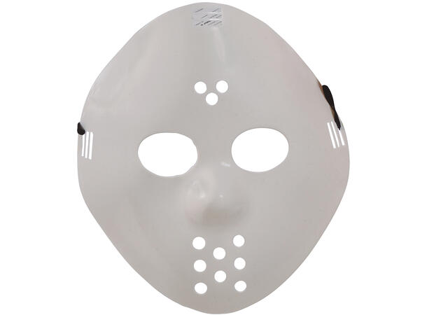 Hvit hockeymaske 1 Maske i PVC 