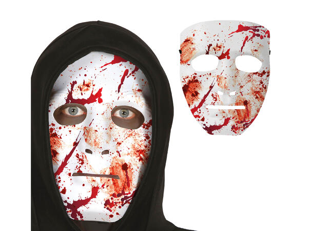 Hvit maske - Blodig 1 Maske i PVC 
