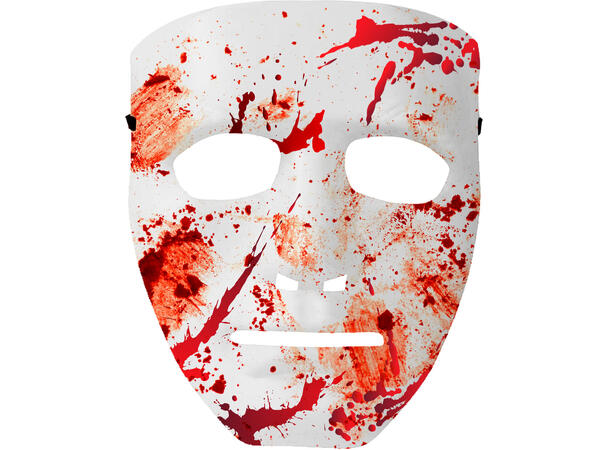 Hvit maske - Blodig 1 Maske i PVC 
